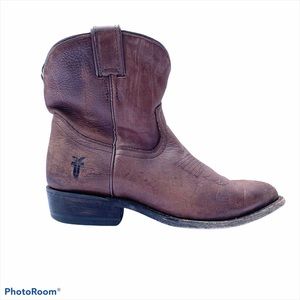 Frye brown leather cowboy boots women’s sz 8.5B